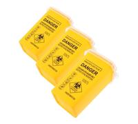 Generico 3 pezzi Contenitori per Rifiuti Aghi Taglienti con Coperchio Ribalta Contenitore Portatile Sicuro per Smaltimento Sharps in Ospedali Laboratori Studi Tatuaggi e Cliniche
