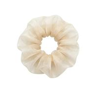 Generico 3 pezzi di anelli per capelli a rete per intestino crasso, punti floreali, accessori per capelli con fascia elastica per la testa(Beige)