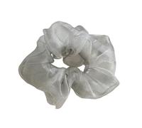 Generico 3 pezzi di anelli per capelli a rete per intestino crasso, punti floreali, accessori per capelli con fascia elastica per la testa(Gray)