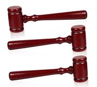 Generico 3 pezzi Martelli Giudice in Legno per Mini Martelletti Gioco di Ruolo Sicuri e Lucidati per Coordinazione Mani-occhi e Decorazione Casa