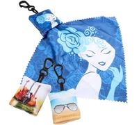 Generico 3 pezzi Panni Pulizia Microfibra per Occhiali e Schermi Senza Graffi Adatti per Fotocamere e Smartphone Portachiavi Decorativi con Stampa Unica Facili da Trasportare in Borsa o