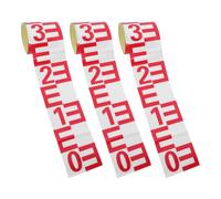 Generico 3 Pezzi Righello Misura Livello Acqua per Ponte Pilone, Pvc Rosso