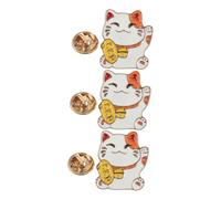 Generico 3 Pezzi Spille Brooch in Giapponese Kawaii in Resistente Spille Maneki Neko Fortune Cat per Borse e Cappelli Decorazioni Orientali Cartoon