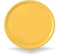 Generico 3 Piatti da Pizza Piatto per Pizza Napoli in Porcellana Colore 33cm (Arancio, Giallo, Verde)