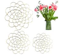 Genérico 3-Piece Metal Arrangement Wire Meshes - Flower Frogs for Arrangements Vase | Flower Arranging Tool, Plant Support Structures, Vase Plant Separator for Vase Stems