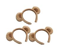 Generico 3 Pz fascia per l'orecchio dell'orso fascia per la cura della pelle fasce per feste tre bande fascia per dei cartoni animati squisita fascia dell'orecchio dell'orso tessuto