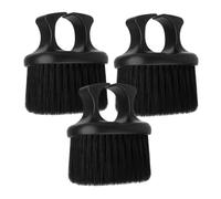 Generico 3 Pz Pennello Per Retrò Forbici Pettine Rotondo Per Uomo Setola Tagliaunghie Rasoio Trimmer Inguine Calvo Kit Rulli Bastoncino Di Cera Per Districante Black Addominali