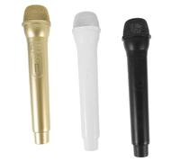 Generico 3 Pz Supporto Per Microfono Finto Giocare Impostore Cuffie Puntello Fare Finta Karaok Auricolari Auricolare Microfono Cosplay Finto Microfono Accessorio Del Costume Plastica