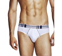 Generico 3 Slip Uomo BRIO Elastico Esterno Art Eros (Bianco, TG.4)