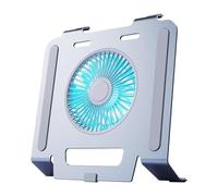 Generico 3-Speed Blue Light Foldable Desk Rack Laptop Cooling Stand | | Laptop Cooling Pads - For Office Home Work Game Computer Monitor Display Notebook