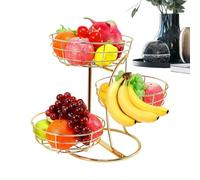Generico 3 Tier Fruit Basket For Kitchen Counter, Extra Large Metal Wire Kitchen Organizer For Countertop, Fruit Basket For Home Pantry Cabinet Apartment Restaurant Food Vegetable Potato Bread Snack