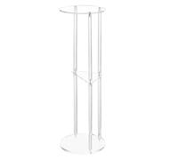 Generico 3 Tier Side Table - 60x20x20cm Round Coffee Table For Small Spaces | 3 Tiers Small End Tables Clear Nightstand Bedside Tables For Living Room, Bedroom