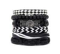 Generico 30 Color Options Men's Vintage Bracelet Set - New Leather Braided Multilayer Hand String, Masculine Accessories(Leather bracelet17)