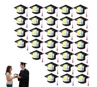 Generico 30-Pack Graduation Cap Candy Cards, 2026 Graduation Candy Dome Greeting Card Gift with Tassel Box, DIY Grad Cap Decoration Sweets Box, Party Favors for Students Teachers (30pcs, pink)
