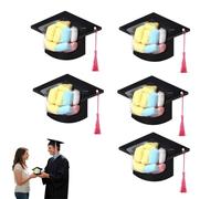 Generico 30-Pack Graduation Cap Candy Cards, 2026 Graduation Candy Dome Greeting Card Gift with Tassel Box, DIY Grad Cap Decoration Sweets Box, Party Favors for Students Teachers (5pcs, pink)