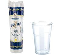 Generico 300 Bicchieri Plastica Rigida 400 ml Tacca 330ml 6 confezioni da 50 pz resistenza superiore e durata prolungata festa party birra bevande