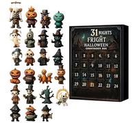 Generico 31 Days of Spooky Countdown Calendar Figurines | 2025 Halloween Advent Figures, Resin Desk Display Doll Halloween Holiday Ornament for Kids Men Children Teenagers Adults Family Teens