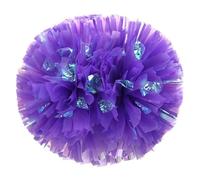 Generico 32 x 30 cm Gioco Pompon 8 Colori Cheerleading Tifo Concerto vocale Decoratore Sport Cheerleader Puntelli Forniture per Feste(Purple 2PCS)
