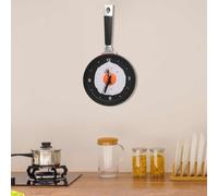 Generico 325164 Wall Clock with Fried Egg Pan Design 18,8 cm,Casa e Giardino,Arredo,Orologi,Orologi da parete-325164