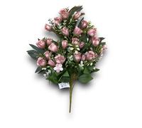 Generico 36 FIORI IN UN MAZZO DI FIORI DI SETA- BOUQUET PER DECORARE CASA (Rosa Antico)