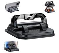 Generico 360° Dashboard Car Phone Holder with Strong Suction Cup, 2-in-1 Adjustable Viewing Angles Dashboard Mount with Hidden Emergency Contact Number Plate, Anti-Slip Holder for All Phones (Black)