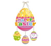 Generico 36cm Easter Wreaths with Artificial Eggs - Rabbit Wooden Easter Decorations, Spring Wreath for Hanging Window, Garden, Farmhouse, Wall, Indoor, Outdoor Decoration