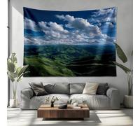 Generico 3D Arazzo Da Parete Poster 200x150cm Dolci Colline Verdi Soggiorno Ornamento Arte Arazzi Verde Per Camera Da Letto Appartamento Dormitorio E Camera Da Letto