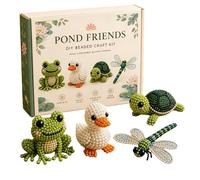 Generico 3D Beaded Animal DIY Set,Bead Animal Making Kit,Realistic Jewelry Art,Cute Dinosaur Designs,Handmade Creative Jewelry Art Craft,For Adults and Children