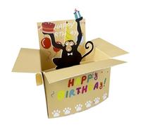 Generico 3D Birthday Card Funny - Funny Happy Birthday Card 3D, Creative Pop Birthdayy Cards, Fun Greeting For Boy Girl Son Dad Mom Husband Wife Sister Women Men Friend Kids Adults Party Celebration