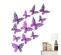Genérico 3D Butterfly Wall Decor - 3 misure Butterfly Wall Stickers, Butterrfly Decorations Removable Wwall Stickers | Removable Waall Sticker for Kids Nursery Bedroom Classroom Wedding Decor