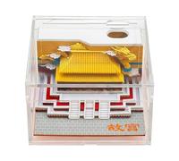 Genérico 3D Calendar 2026 - Forbidden City Notepad | Forbidden City Shaped Carving 3D Memo Pad With Acrylic Case, Sticky Notes For Thanksgiving, Christmas, Housewarming, Office, Home, Desk Decoration