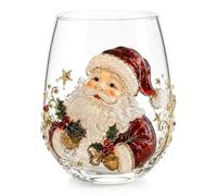 Generico 3D Christmas Glass Art Cup，Santa Claus