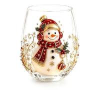 Generico 3D Christmas Glass Art Cup，Snowman