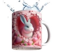 Generico 3D Coffee Mug - Coffee Mug | Easter 3D Rabbit Ceramic Cup,Animal Mugs with Large Caliber, Easter Party Supplies for Men Women Boys and Girls gift that will impress your loved on any
