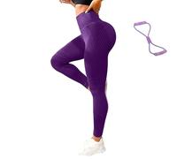 Generico 3D Compression Leggings, High Waist Tummy Control Resistance Band Legging, Scrunch Butt Lift Sport Pant, Toned Leg & Buttock (F,XL)