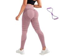 Generico 3D Compression Leggings, High Waist Tummy Control Resistance Band Legging, Scrunch Butt Lift Sport Pant, Toned Leg & Buttock (C,L)