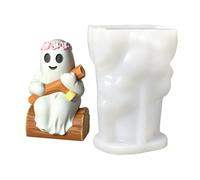 Generico 3D Cute Ghost Gnome Halloween Candle Molds - Reusable Silicone DIY