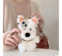 Generico 3D Cute West Highland Dog Fluffy Plush Phone Case for IPhone, Fluffy Plush Phone Case for IPhone 17/16/15 Pro Max, Cute Lovely Adorable Design (White,15)
