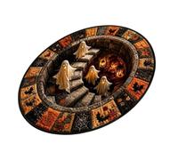 Generico 3D Ghost Rug, Halloween Optical Illusion Round Mat for Decor