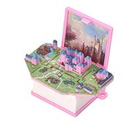 Generico 3D Giocattoli per Bambini Mini PopUp Portachiavi Mini Dinosauri Figure Libro Regalo per Rosa Marrone 3729