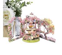 Generico 3D Greeting Cards for Women | Garden Theme Holiday Blessing Supplies,Paper Holiday Card | for Craft Lovers Parents Husbands Collectors Boyfriends Girlfriends Wedding Christmas