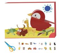 Generico 3D Handmade Origami Book, Easy Handmade Craft 3D Paper Models, Fun DIY Paper Craft Kit for Home Decor, Bookshelf Decoration (Animal Park)