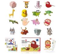 Generico 3D Handmade Origami Book, Fun DIY Pre-Cut 3D Paper Models, Origami Kit for Crafts & Art, for Home Decor, Moving Paper Craft Book, Art Projects Supplies, Handmade Gifts (Animal)