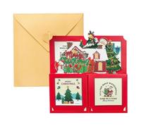 Generico 3D Holiday Decor Message Note Envelope Christmas Greeting Cards | Christmas Tree Pop Open Card for Family Friends Kids Couples Girlfriend Home Mantel Gathering