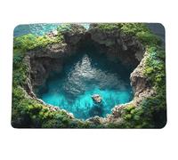 Generico 3D Illusion Rug - Non Slip Plush Pad | Soft Plush Puddle Print Pad | For Living Room Bedroom Garden Indoor Outdoor Workplace Home Shower Tub Toilet Apartment Doormat