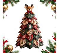 Generico 3D Layered Art Craft Sewing Set - Cloth Quilted Christmas Tree Kit