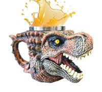 Generico 3d Mug - Dinosaur Head Mug, Dinosaur Skull Shape Portable Cup, Fun Tea Cup for Friends Tea Chocolate Beverages Drinks, Birthdays, Home, Indoor, Travel, Outdoor, Office, Non Slip Gothic CupS