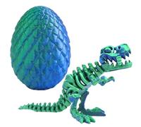 Generico 3D Printed Dinosaur Egg, Articulated Flexible Fidget Toy, Movable Gear Design, Unique Desk Ornament, (Multicolor, 1 Pack), Fun Gift for Kids & Adults Boys and Girls