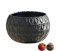 Generico 3D Printed Heart-Shaped Bowl, Valentine's Day Multi-Use Salad/Snack Bowl & Flower Vase Decor, Romantic Dessert Candy Basin for Kitchen Dining & Entertaining (Black)