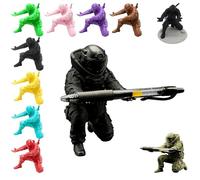 Generico 3D Printed Ninja Figurine with Dynamic Poses for Holding Pens, Perfect Decor for Office Desk, Gaming Setup, Home Office, and Anime Ninja Fan Gift, Multicolor Options (Black,Soldier)